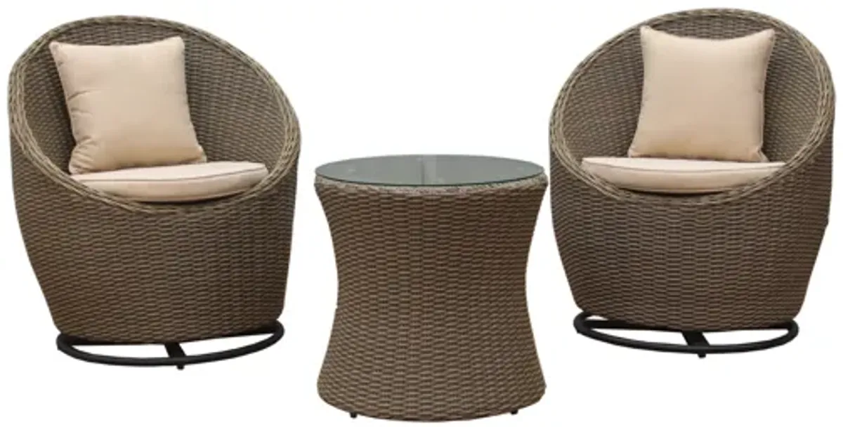 3 PIECE OUTDOOR LOUNGE SET