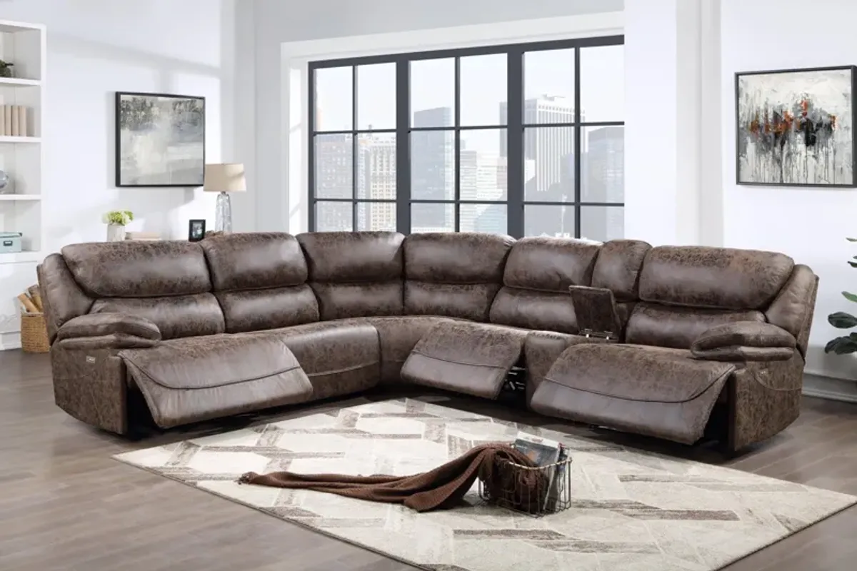 6 Piece Power Reclining Sectional