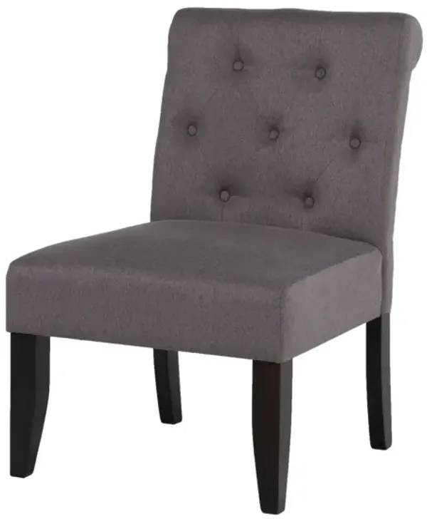 Tufted Parsons Accent/Dining Chair in Gray