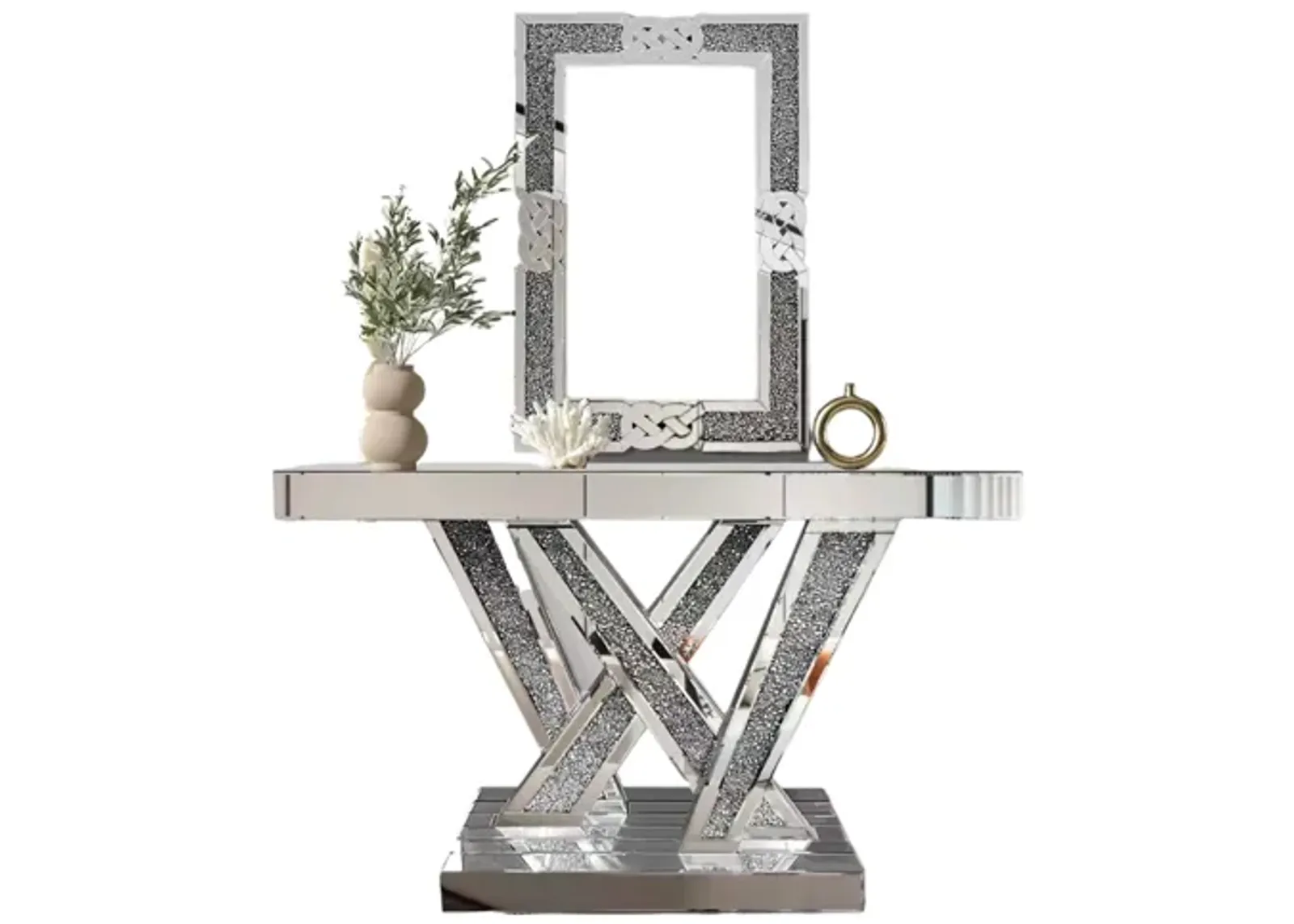 MIRROR CONSOLE TABLE SET (PICK UP AT STORE ONLY)