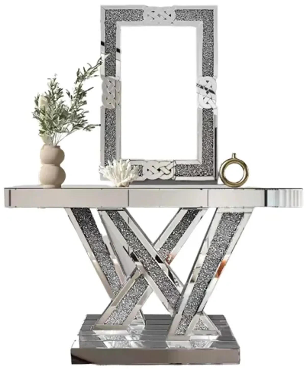 MIRROR CONSOLE TABLE SET (PICK UP AT STORE ONLY)