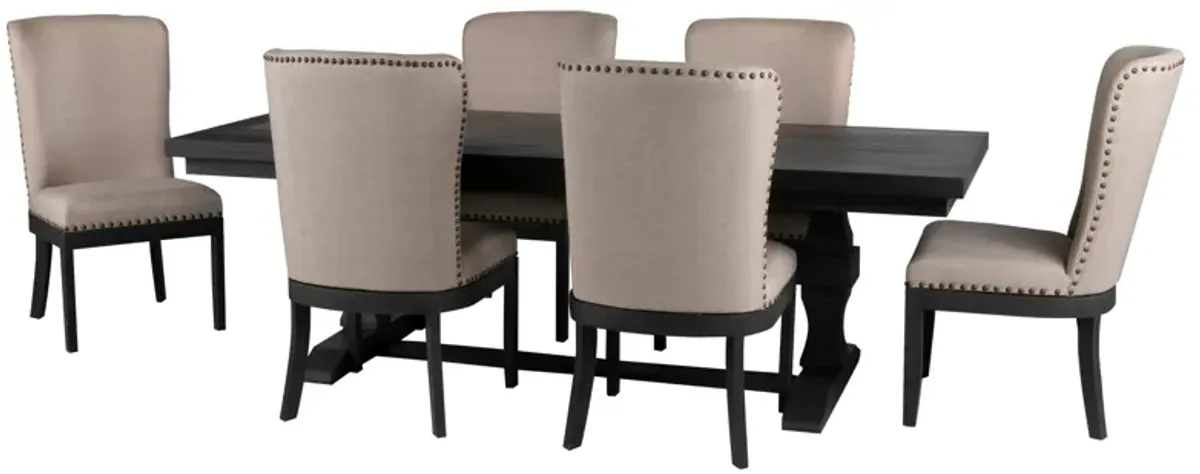 CHARLES-GREY 7 PIECE DINING ROOM SET