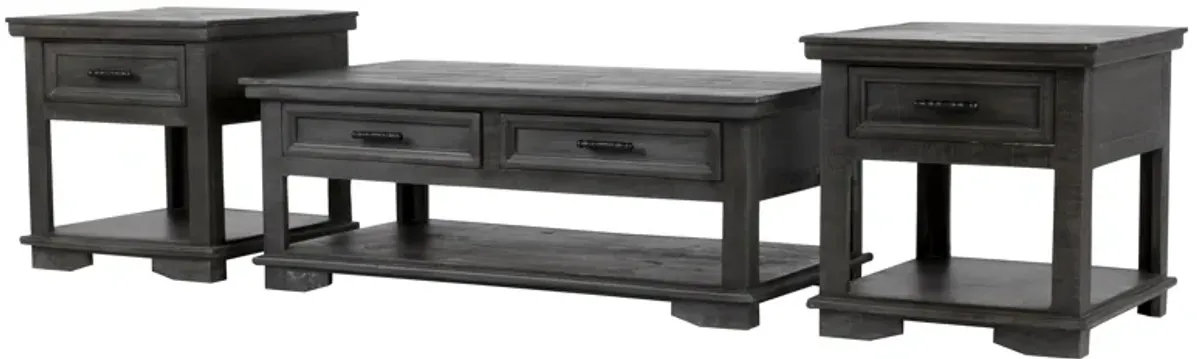 CHARLES-GREY 3 PIECE COFFEE TABLE SET