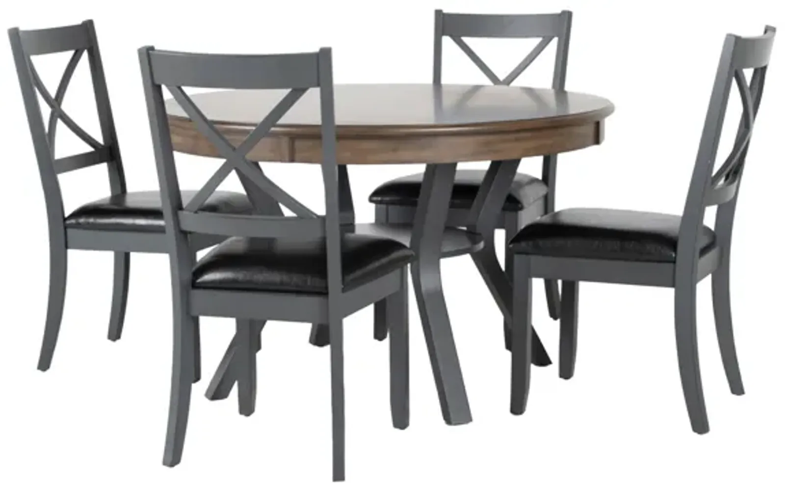 5 PIECE ROUND DINING ROOM SET