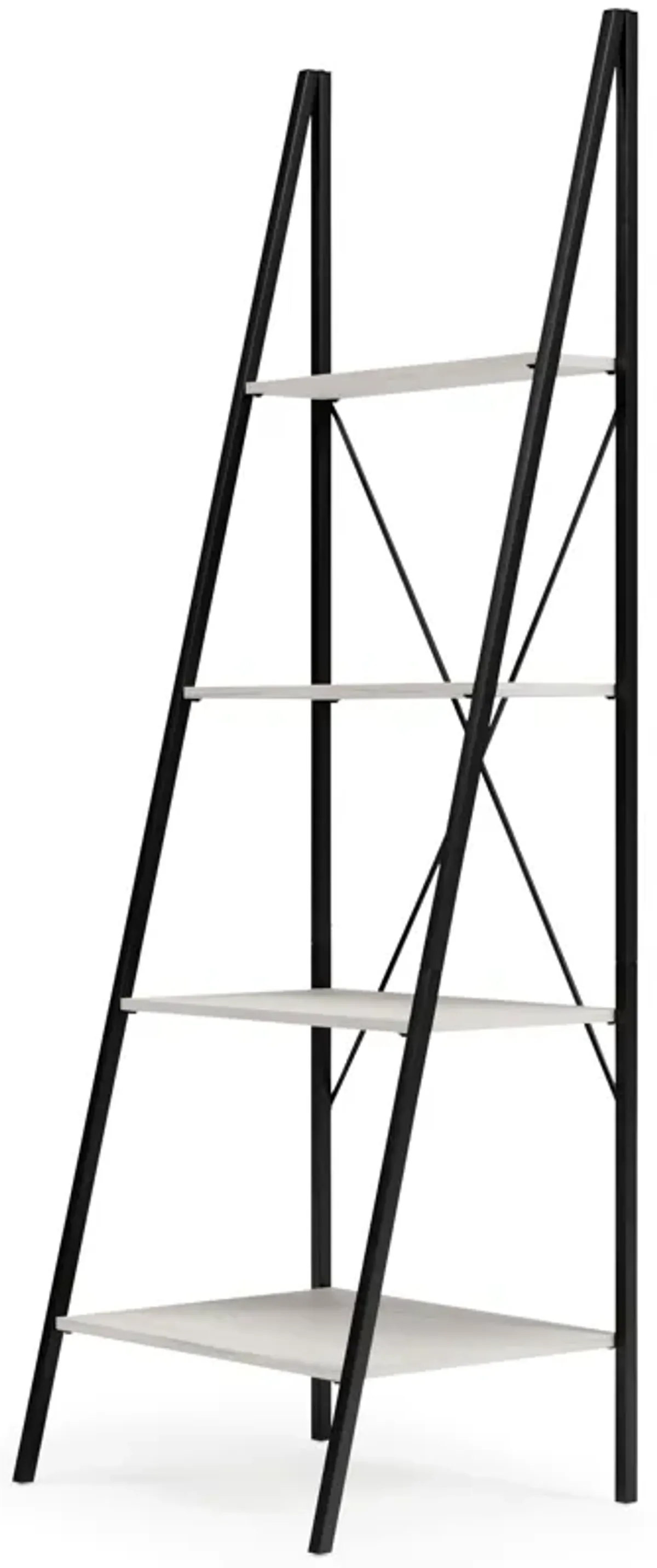 Bayflynn - White / Black - Bookcase - 4 Open Shelves