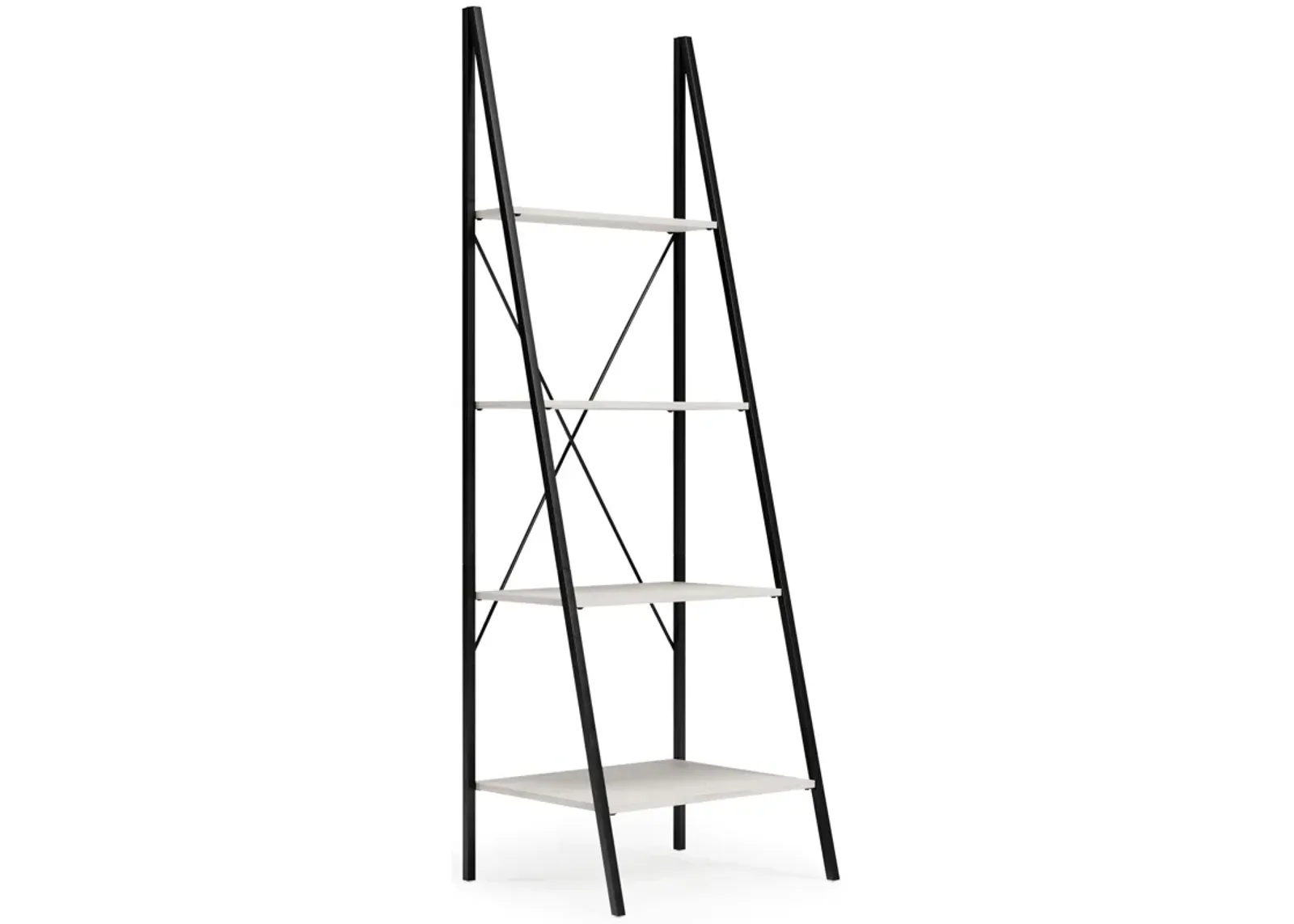 Bayflynn - White / Black - Bookcase - 4 Open Shelves