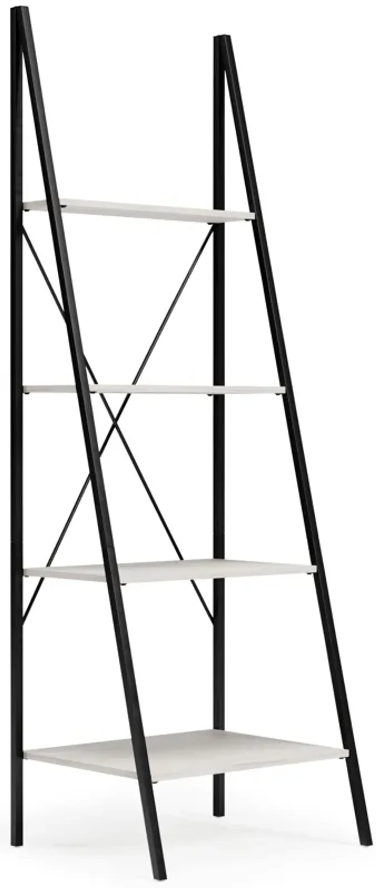 Bayflynn - White / Black - Bookcase - 4 Open Shelves