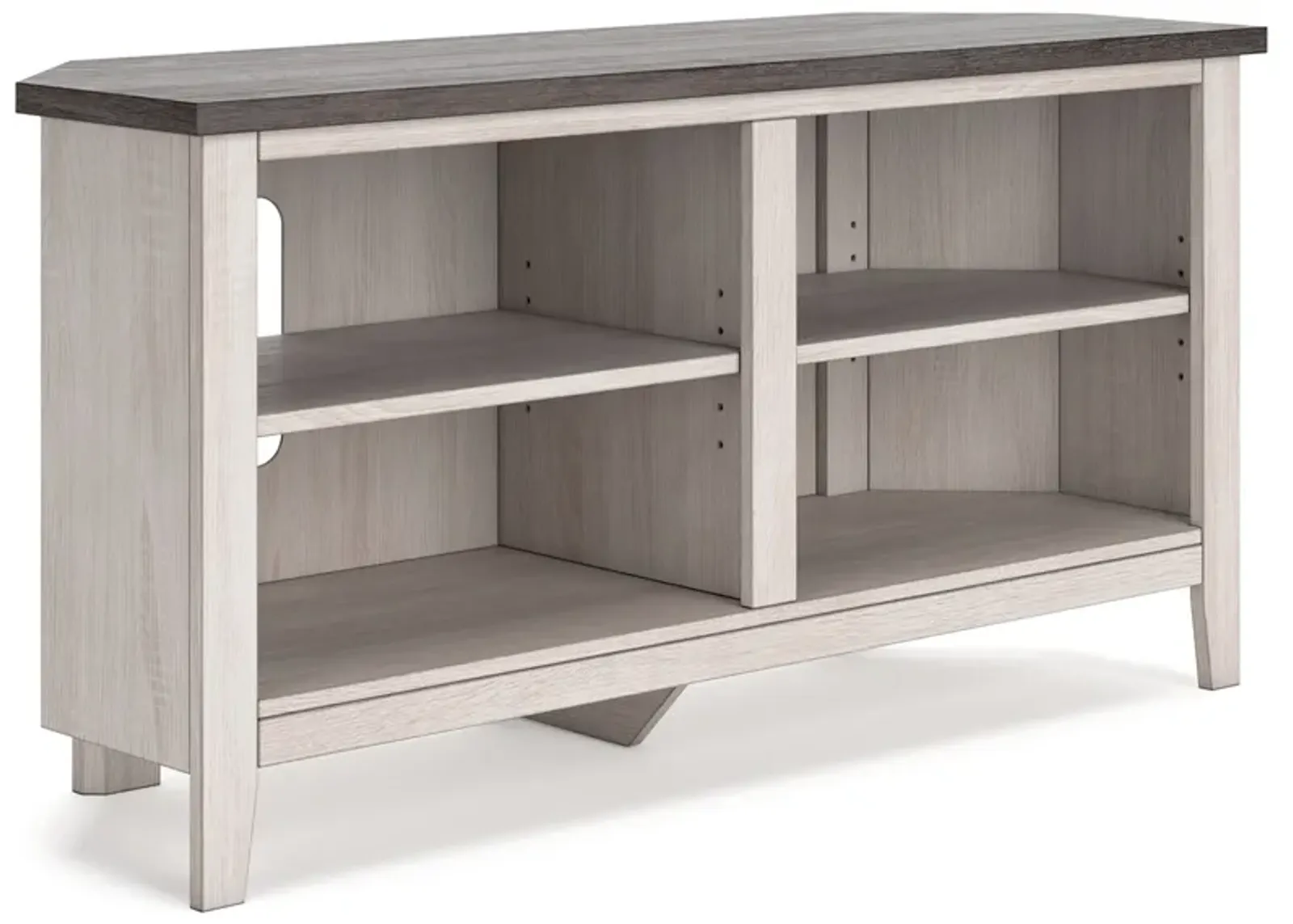 Dorrinson - Two-tone - Small Corner TV Stand