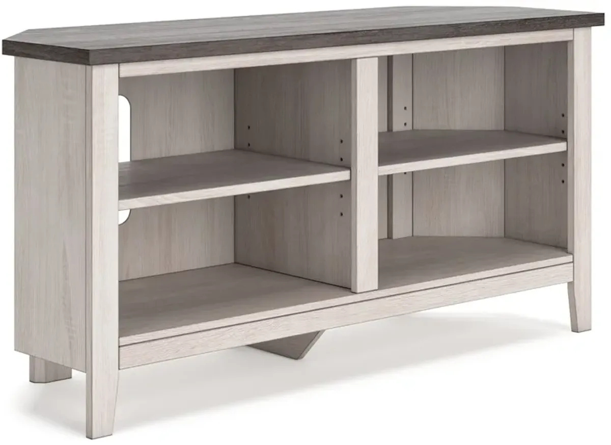 Dorrinson - Two-tone - Small Corner TV Stand