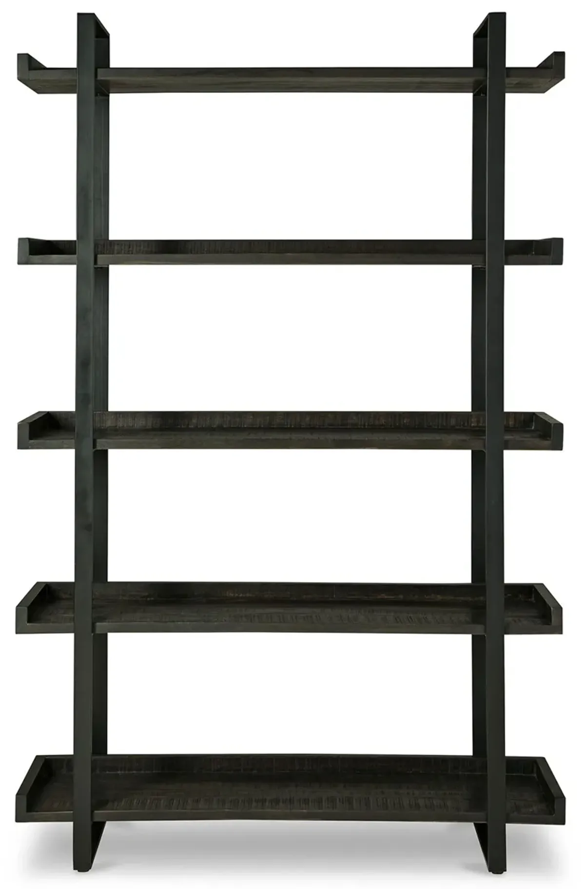 Kevmart - Grayish Brown / Black - Bookcase