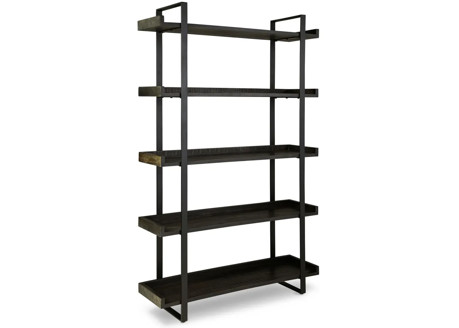 Kevmart - Grayish Brown / Black - Bookcase