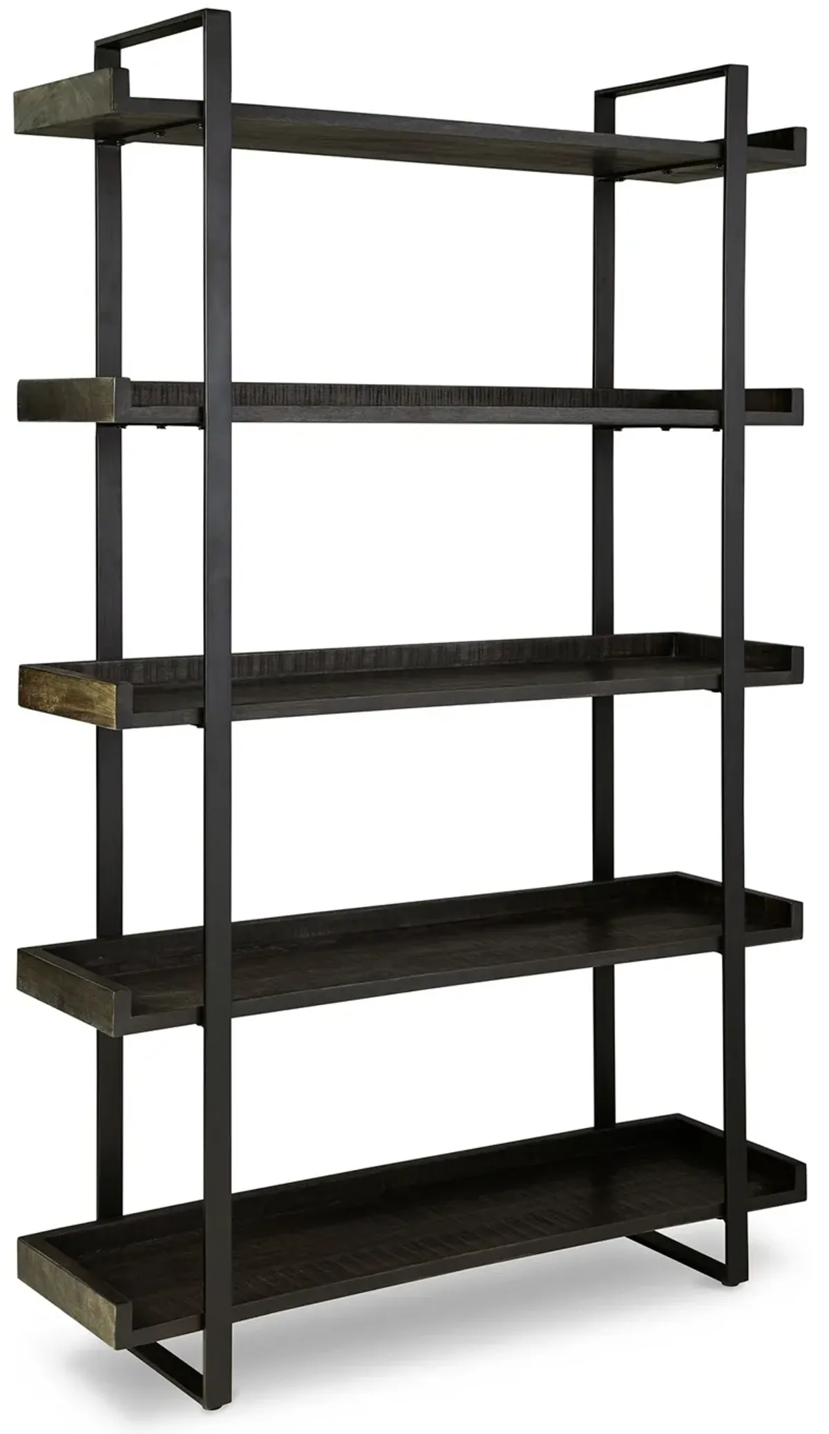 Kevmart - Grayish Brown / Black - Bookcase