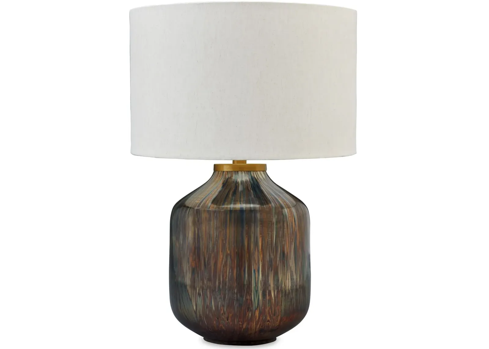 Jadstow - Black / Silver Finish - Glass Table Lamp