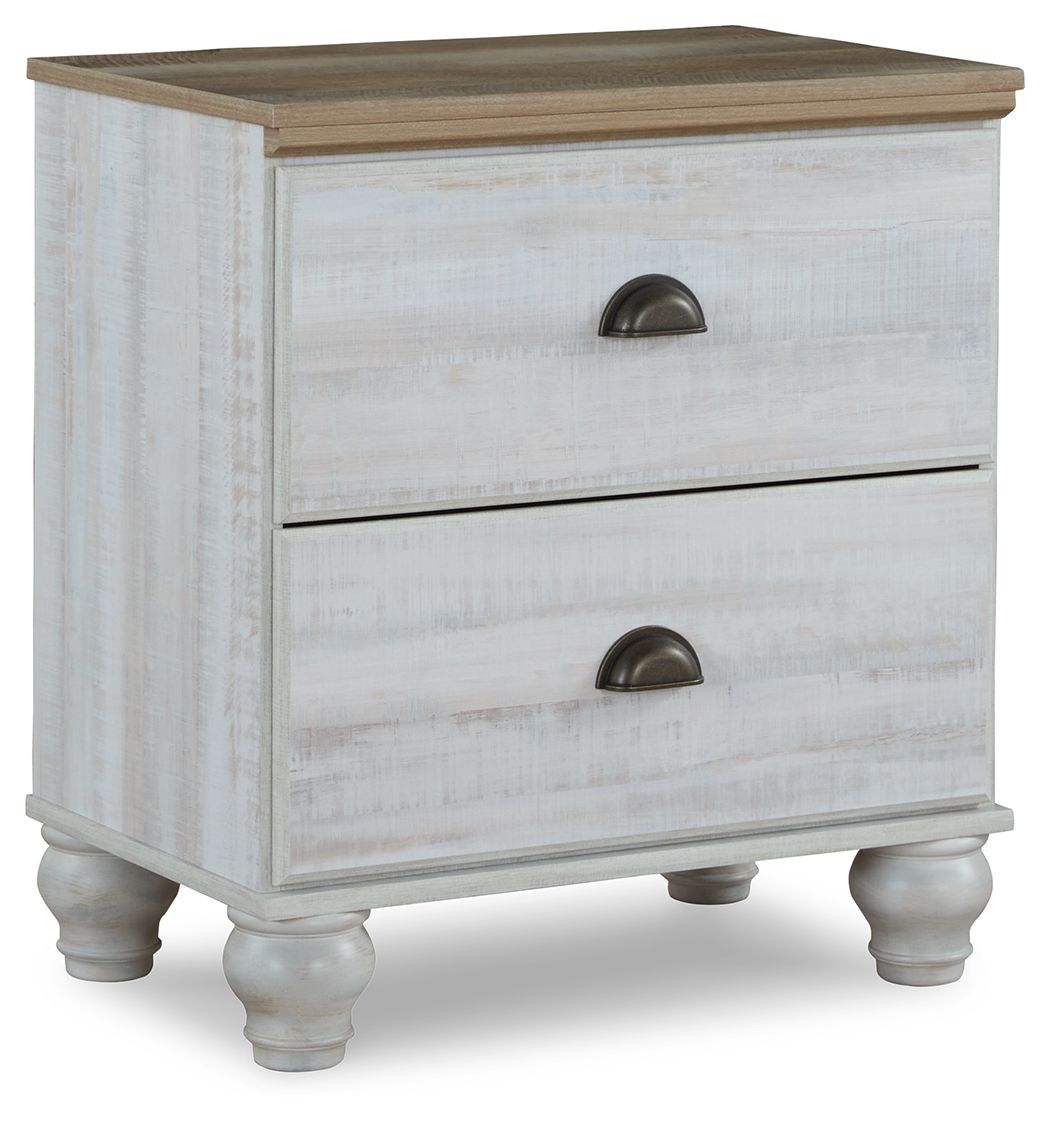 Haven Bay - Brown / Beige - Two Drawer Night Stand