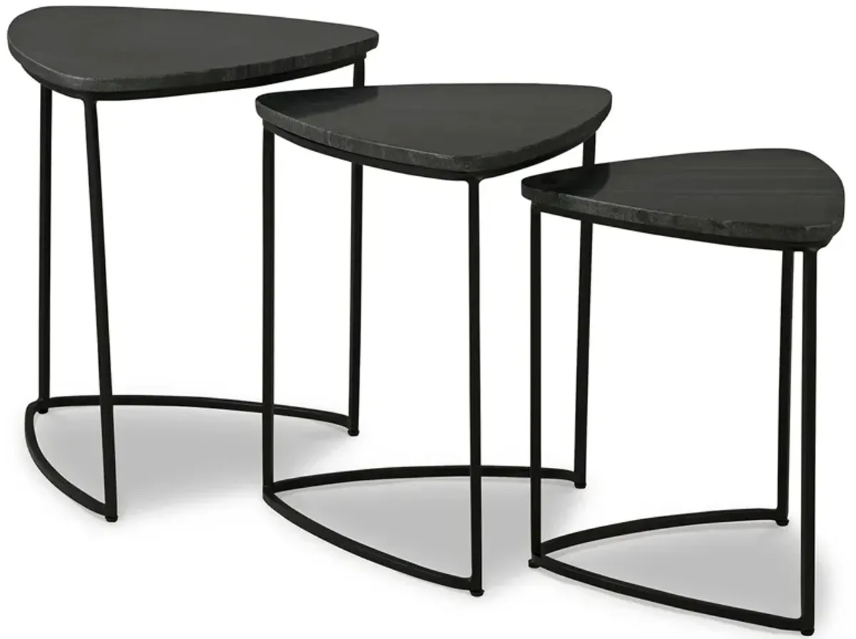 Olinmere - Black - Accent Table (Set of 3)