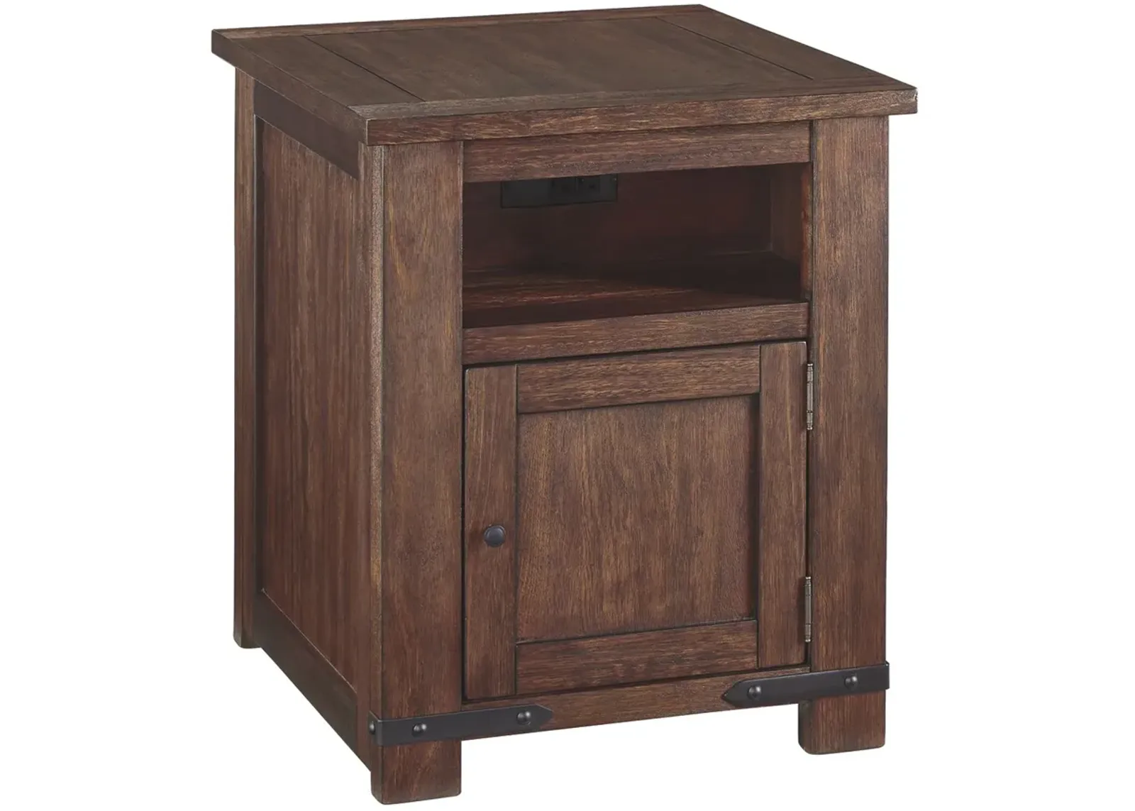 Budmore - Brown Dark - Rectangular End Table