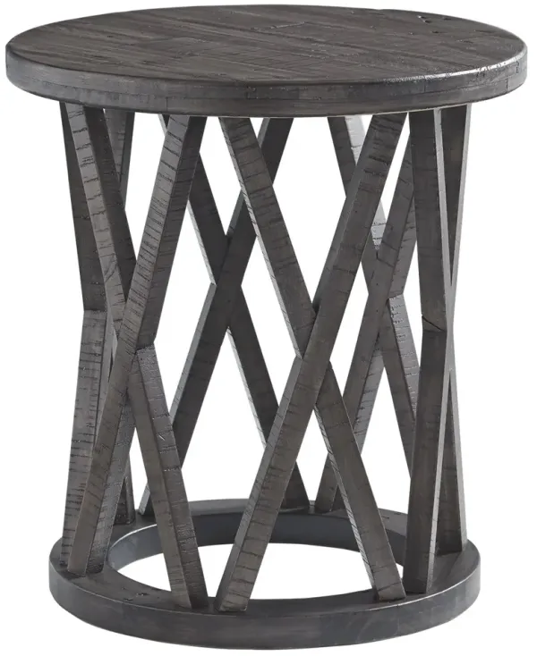 Sharzane - Grayish Brown - Round End Table
