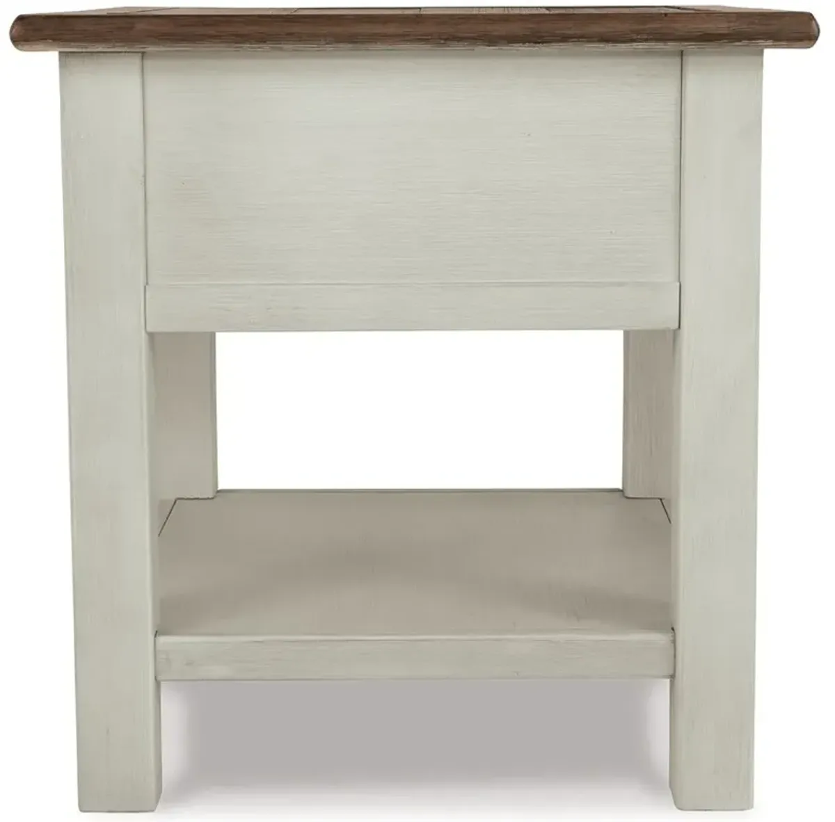 Bolanburg - White / Brown / Beige - Rectangular End Table