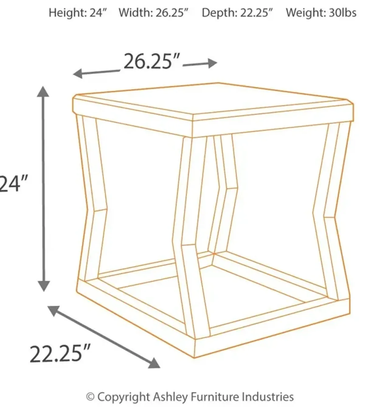 Kelton - Espresso - Rectangular End Table