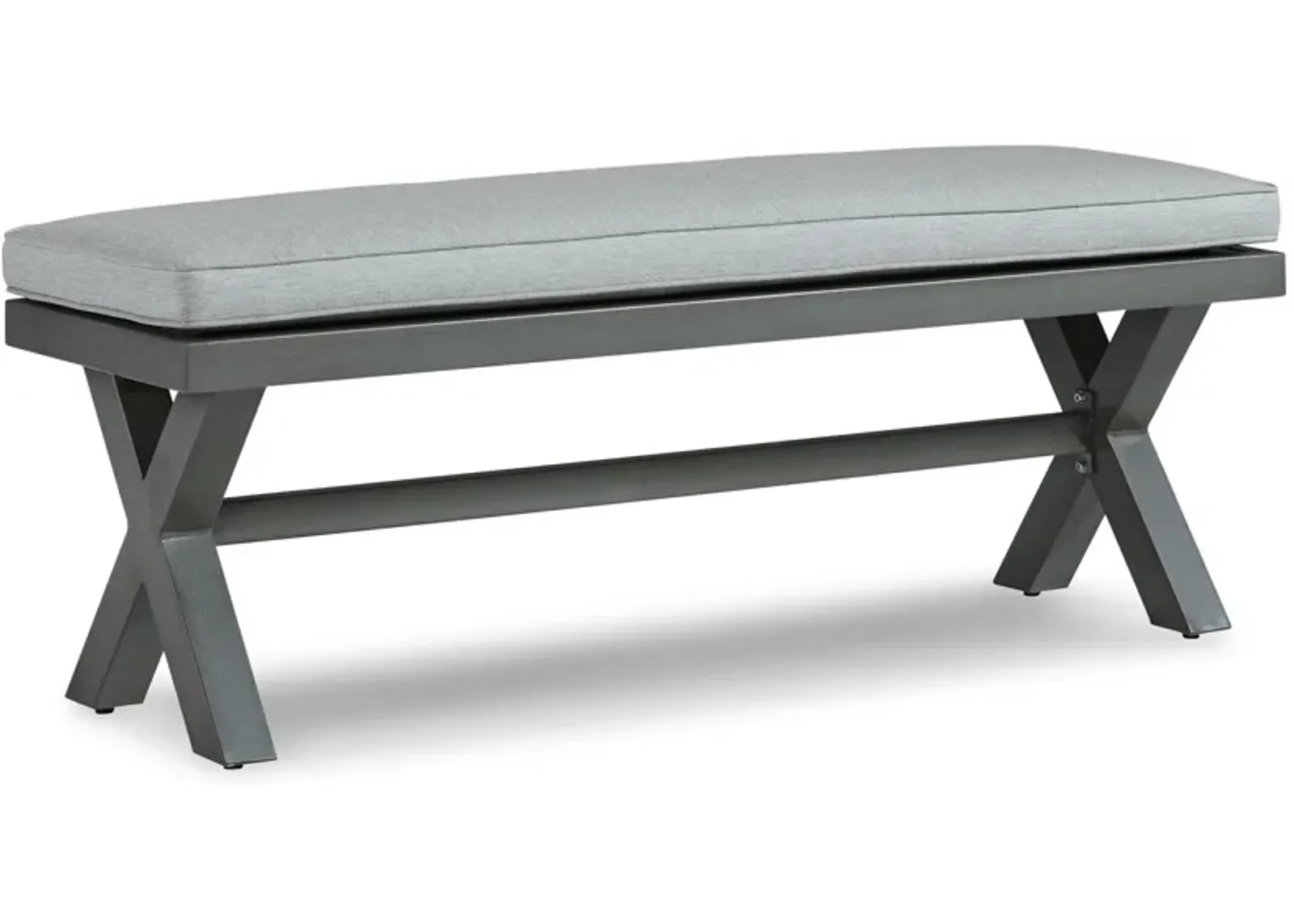 Elite Park - Gray - Bench With Cushion