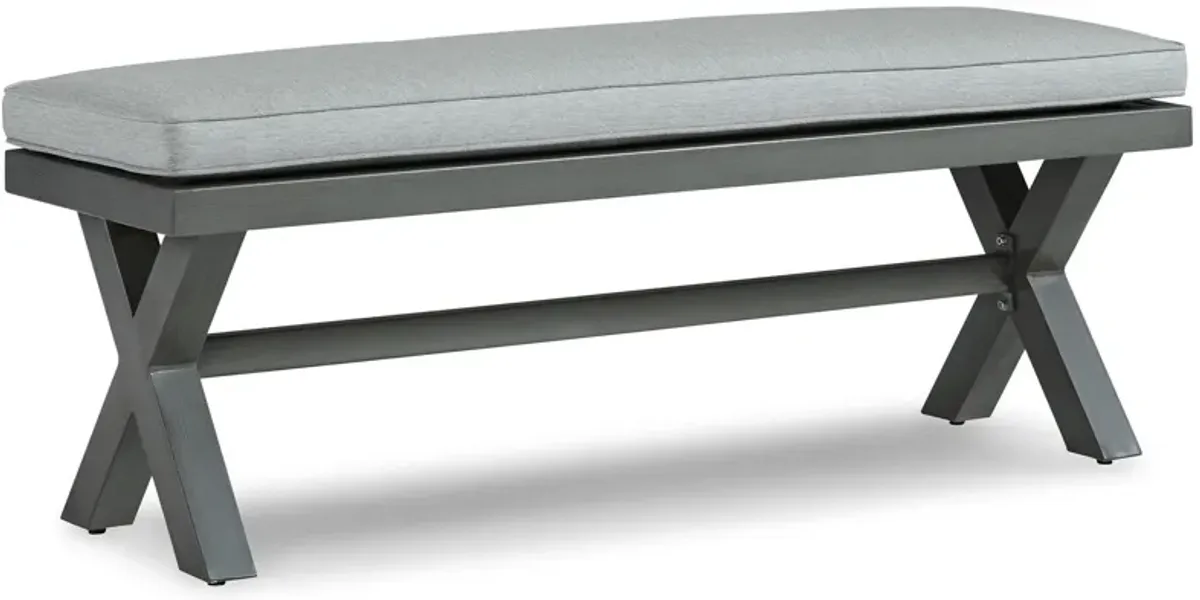 Elite Park - Gray - Bench With Cushion