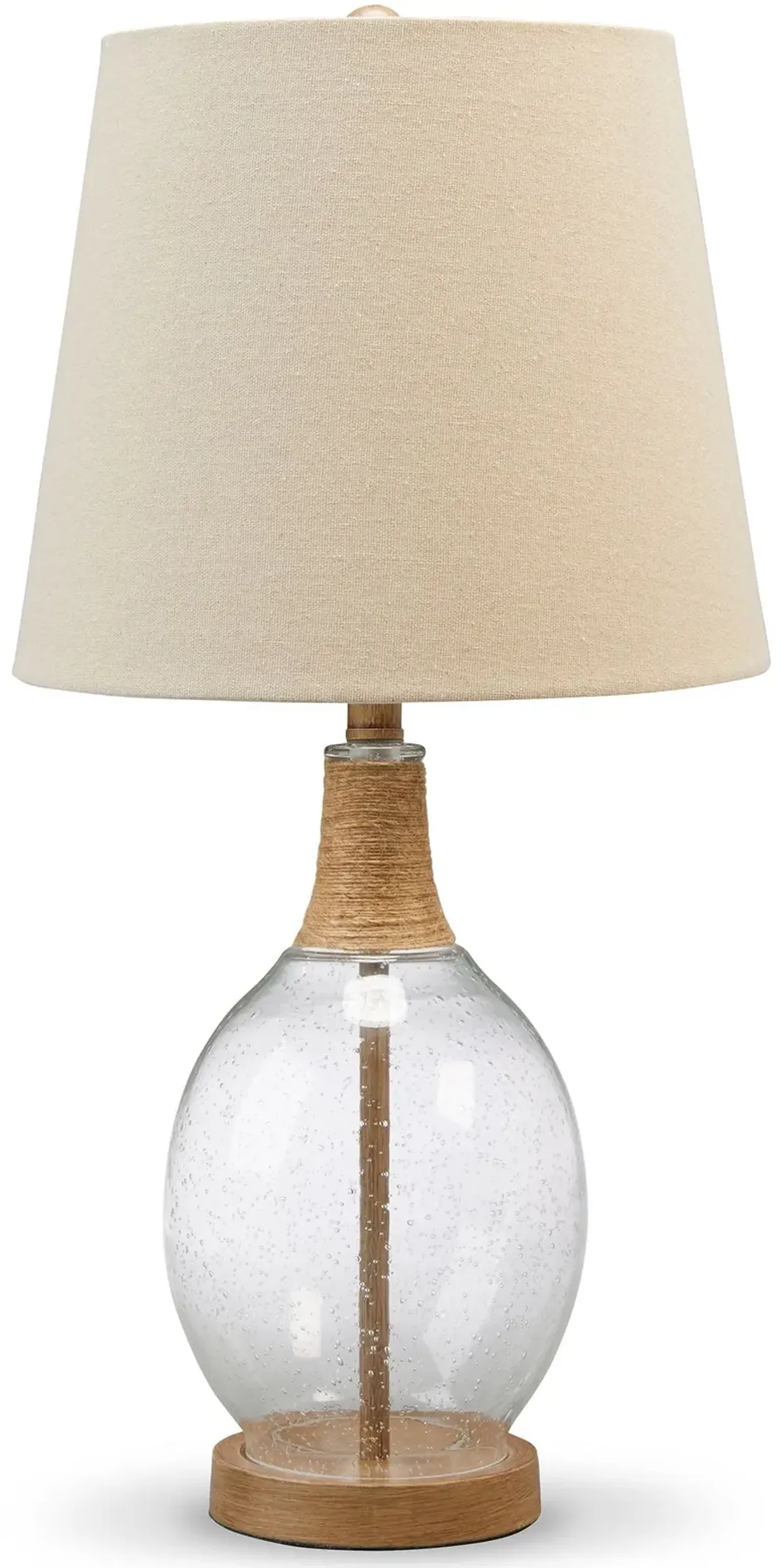 Clayleigh - Clear / Brown - Glass Table Lamp (Set of 2)