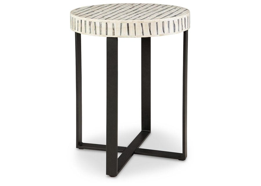 Crewridge - Black / Cream - Accent Table