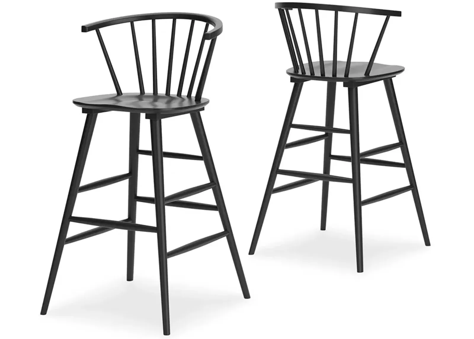 Otaska - Black - Tall Barstool (Set of 2)