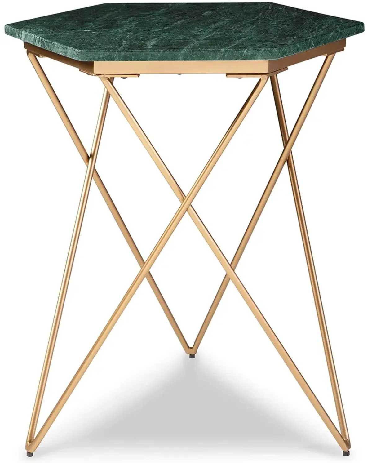 Engelton - Green / Gold - Accent Table