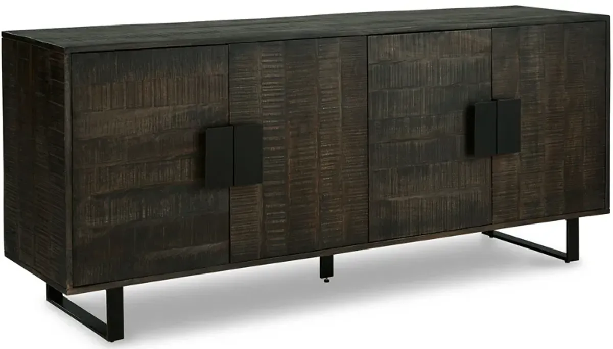 Kevmart - Grayish Brown / Black - Accent Cabinet