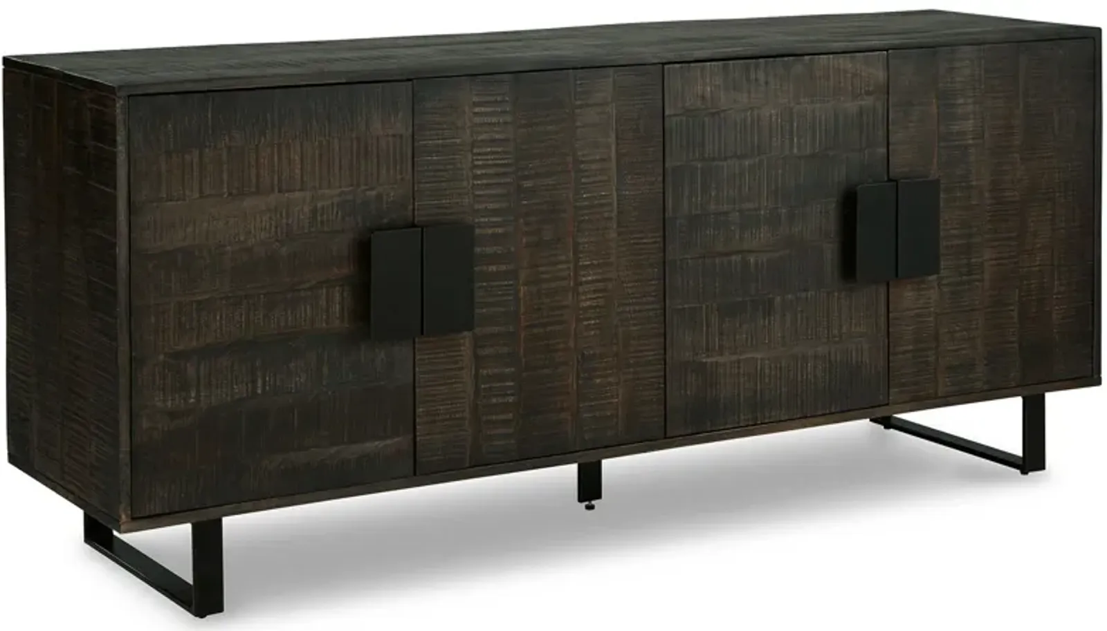 Kevmart - Grayish Brown / Black - Accent Cabinet