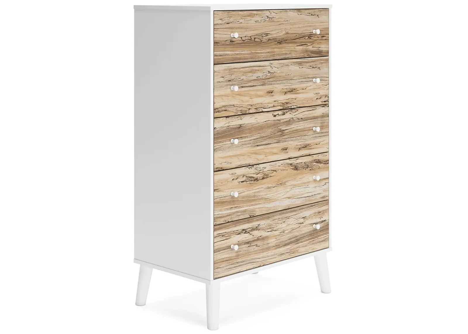 Piperton - Brown / White - Five Drawer Chest