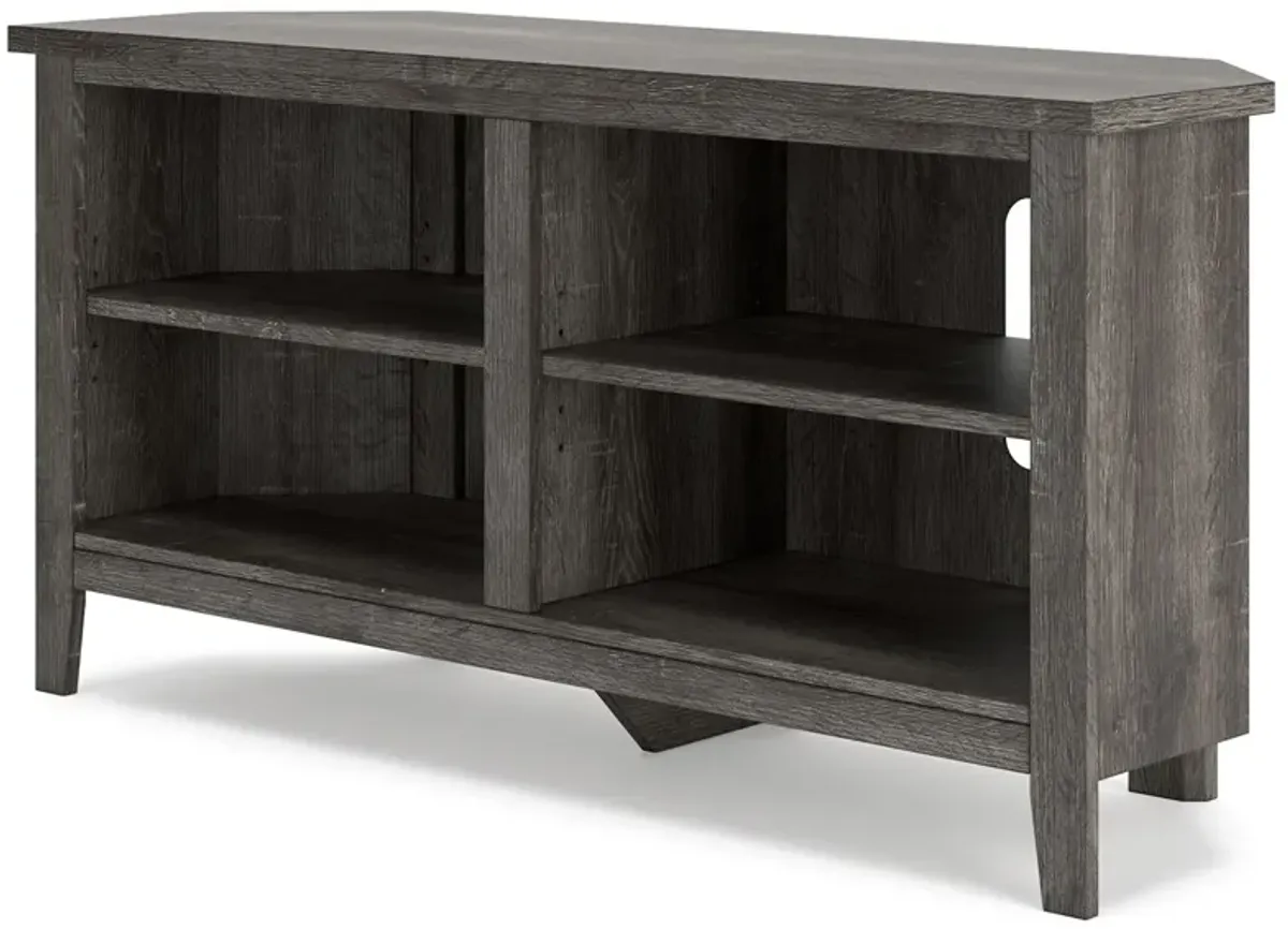 Arlenbry - Gray - Small Corner TV Stand