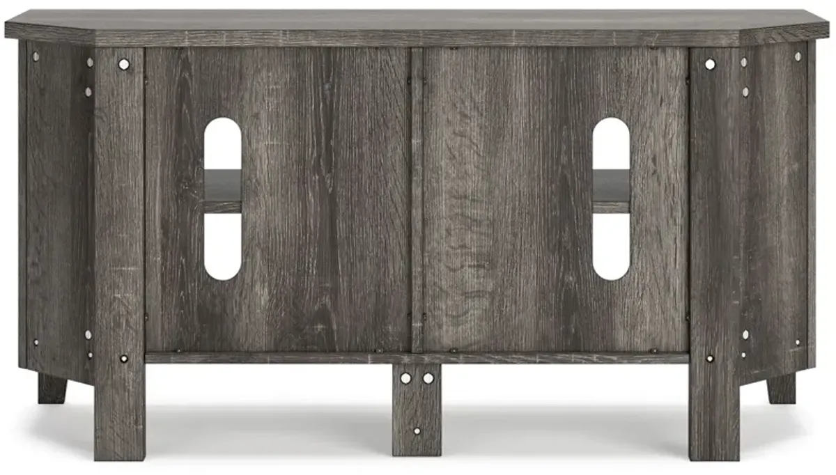 Arlenbry - Gray - Small Corner TV Stand