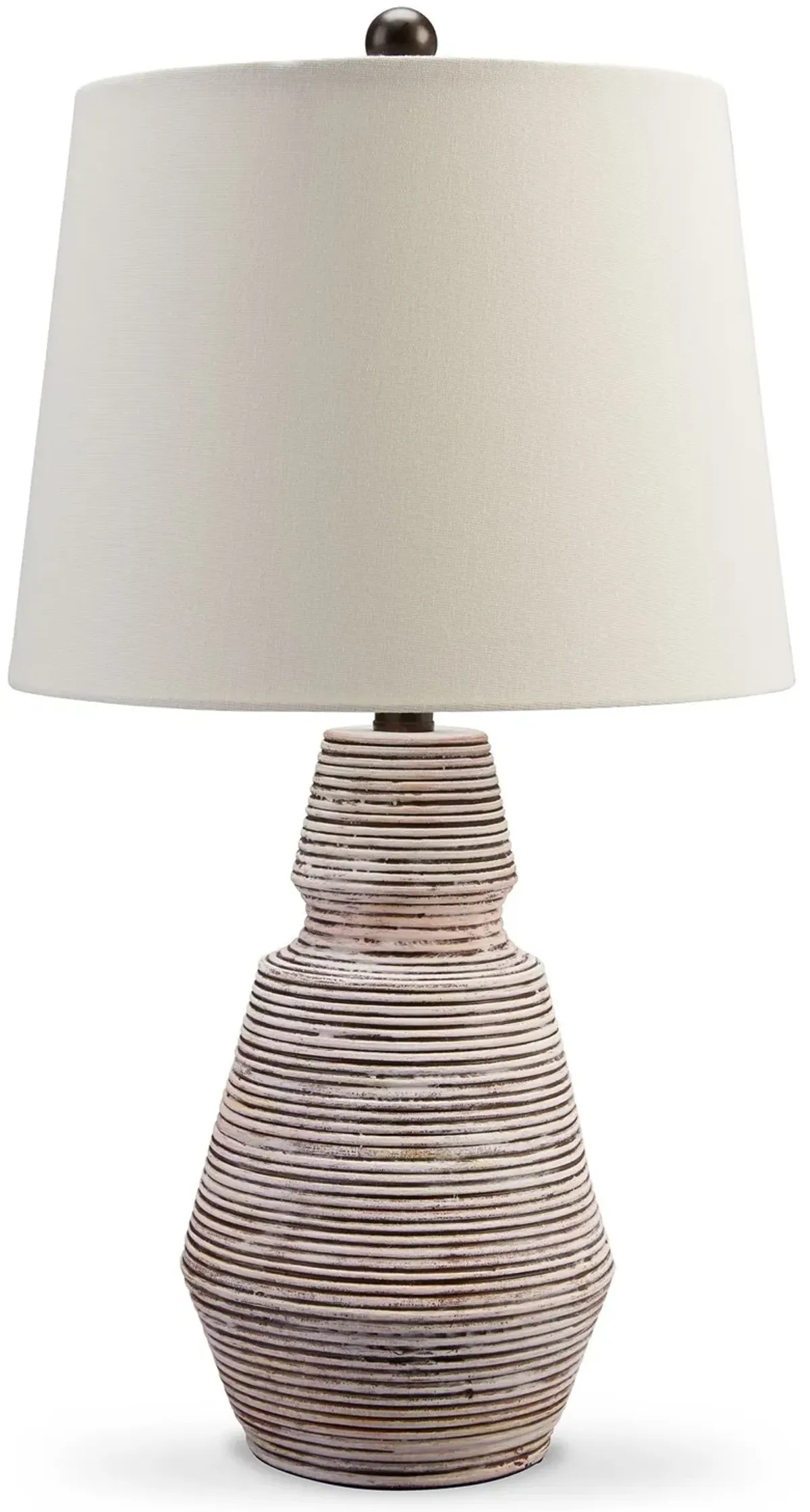 Jairburns - Brick Red / White - Poly Table Lamp (Set of 2)