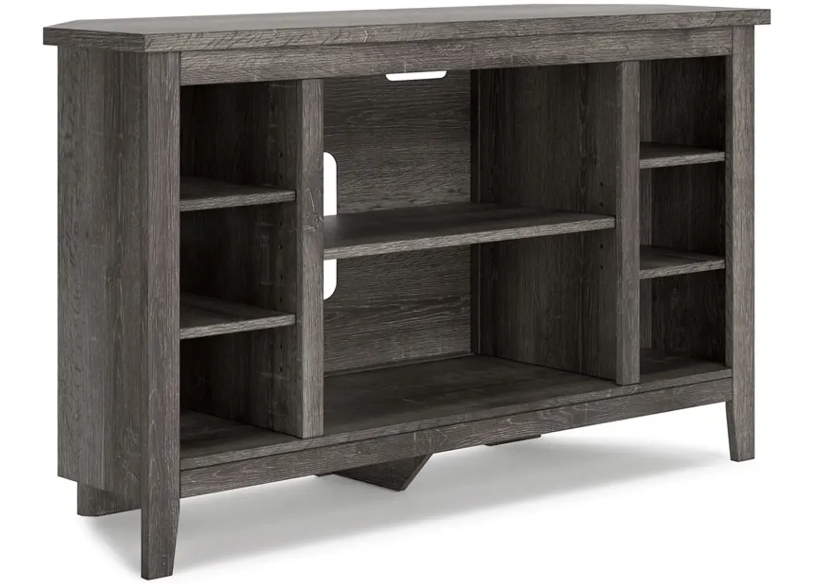 Arlenbry - Gray - Corner TV Stand/Fireplace Opt