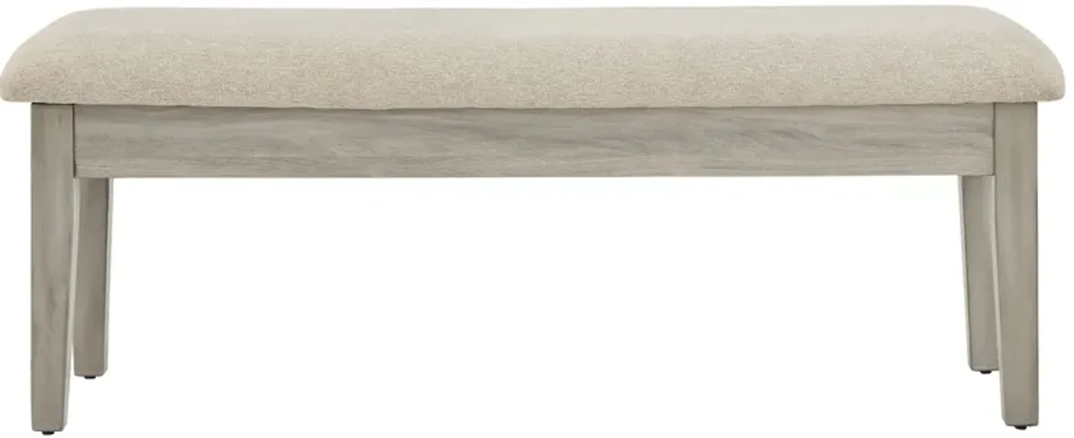 Parellen - Beige / Gray - Upholstered Storage Bench