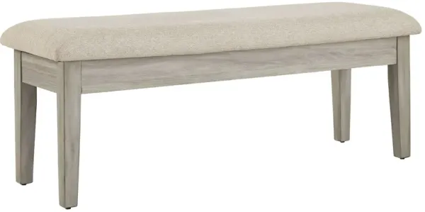 Parellen - Upholstered Storage Bench - Beige / Gray