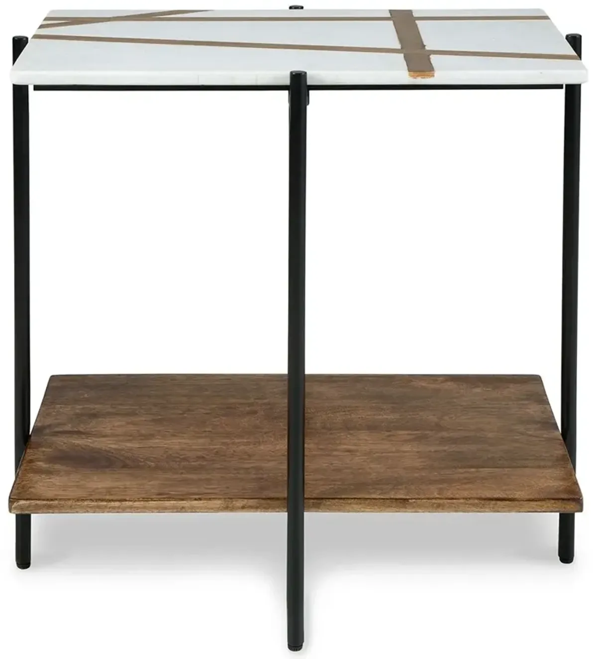 Braxmore - Accent Table - White / Light Brown