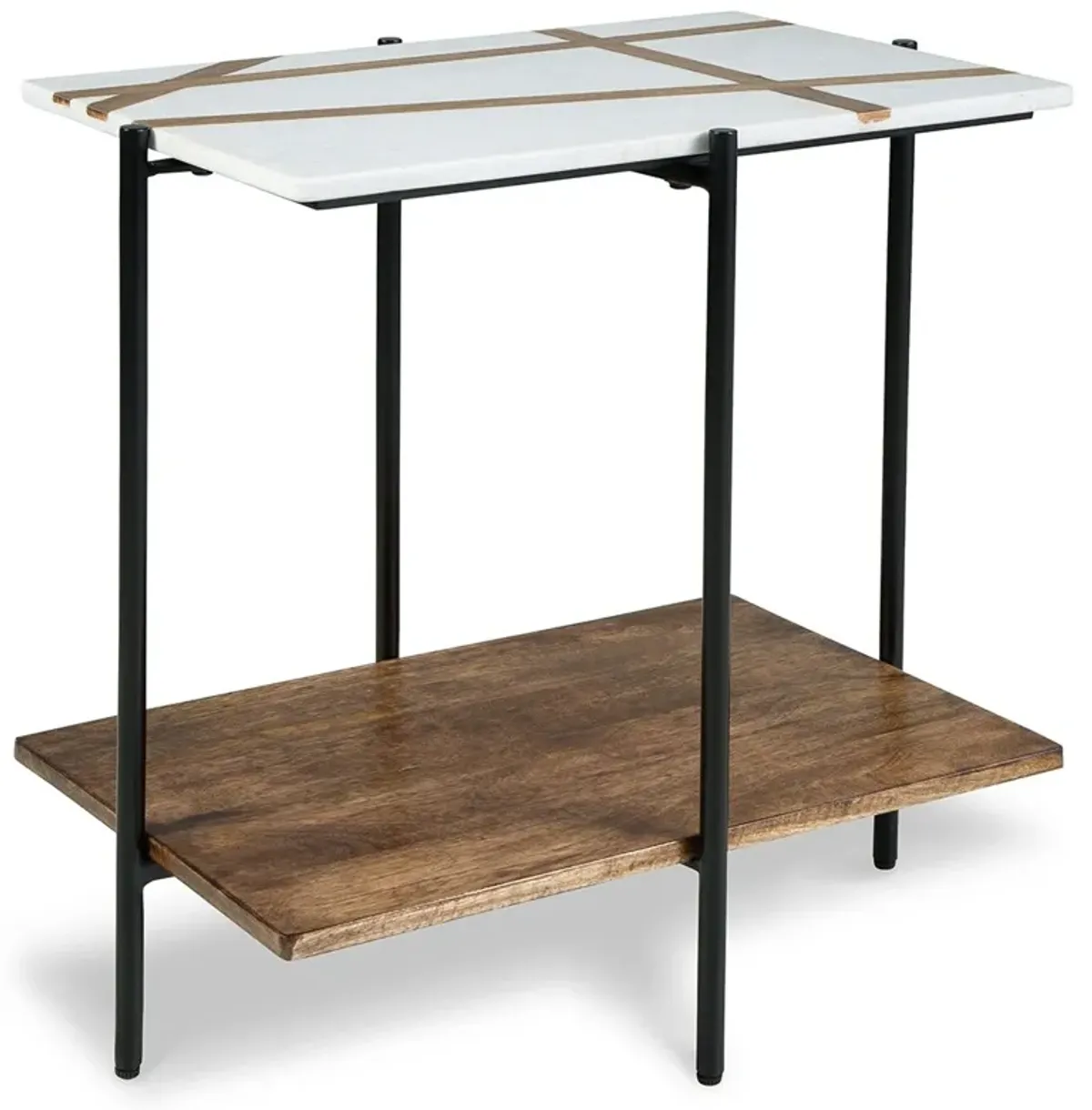 Braxmore - Accent Table - White / Light Brown