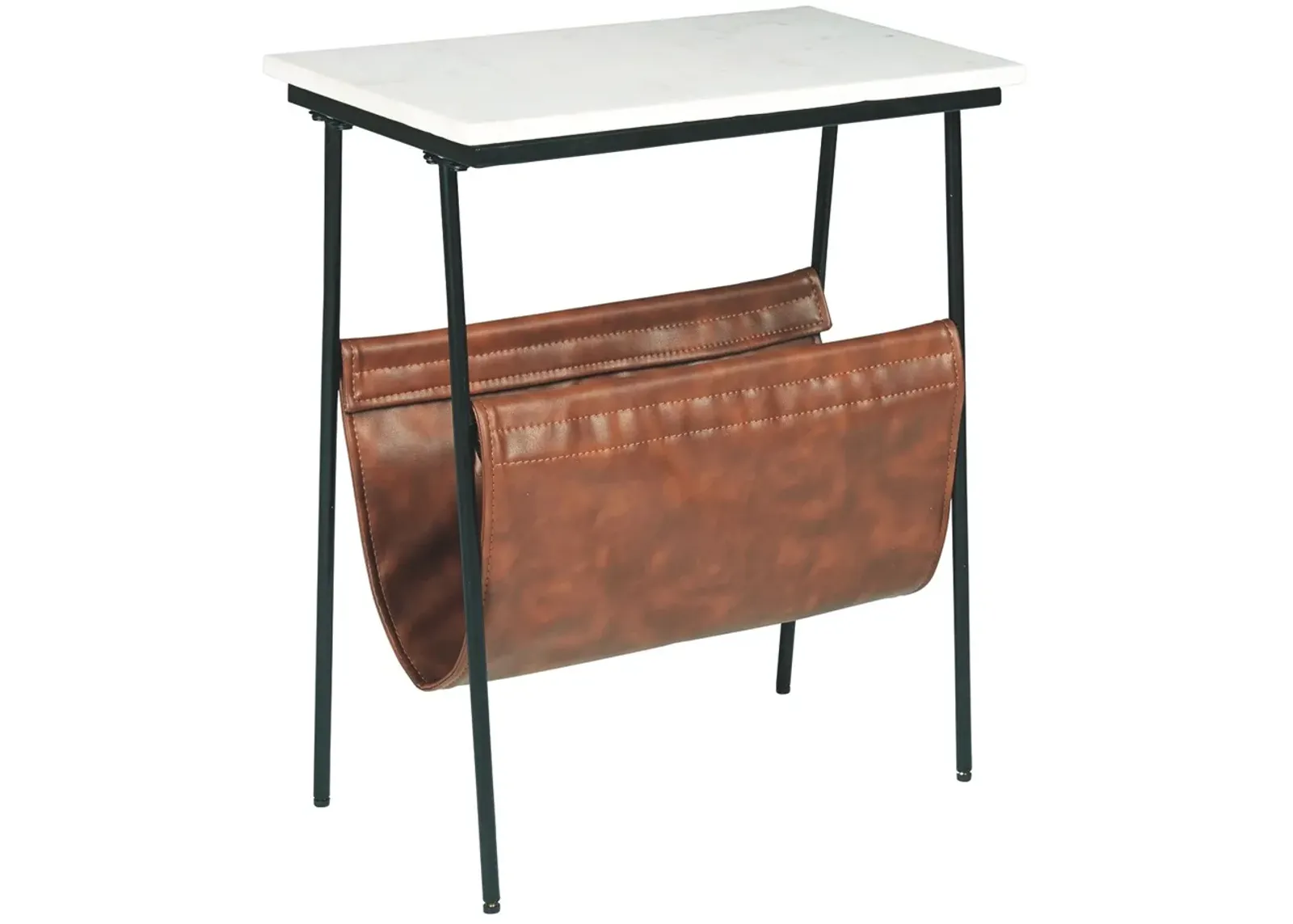 Etanbury - Brown / Black/white - Accent Table