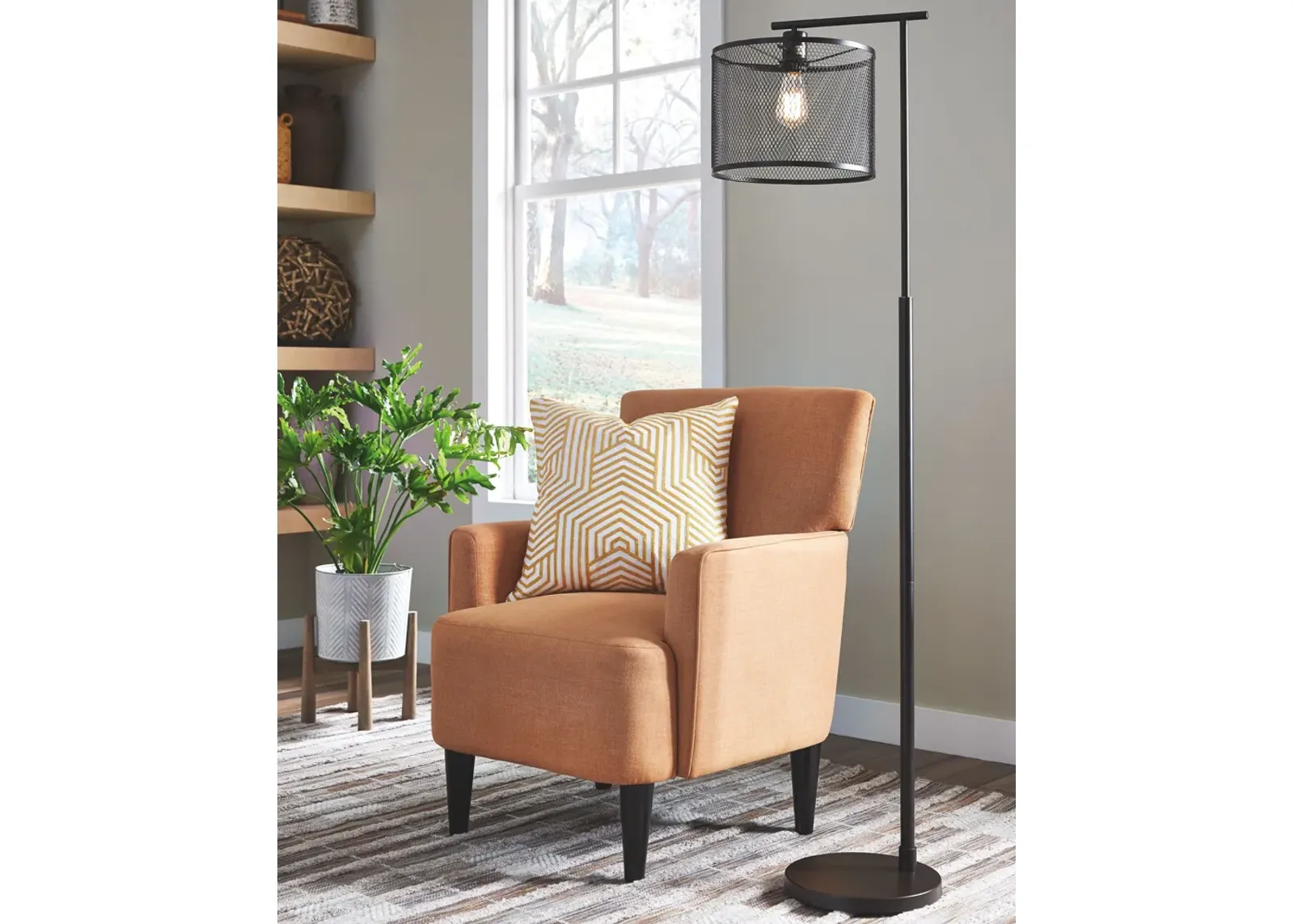 Nolden - Bronze Finish - Metal Floor Lamp