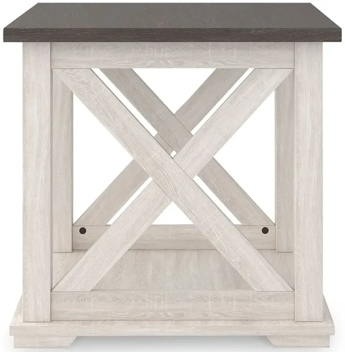 Dorrinson - White / Black / Gray - Square End Table