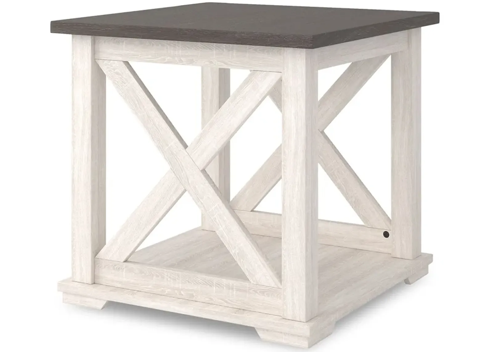 Dorrinson - White / Black / Gray - Square End Table