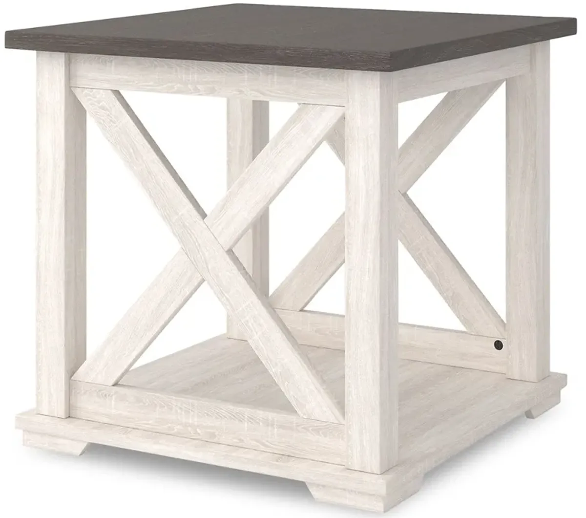 Dorrinson - White / Black / Gray - Square End Table