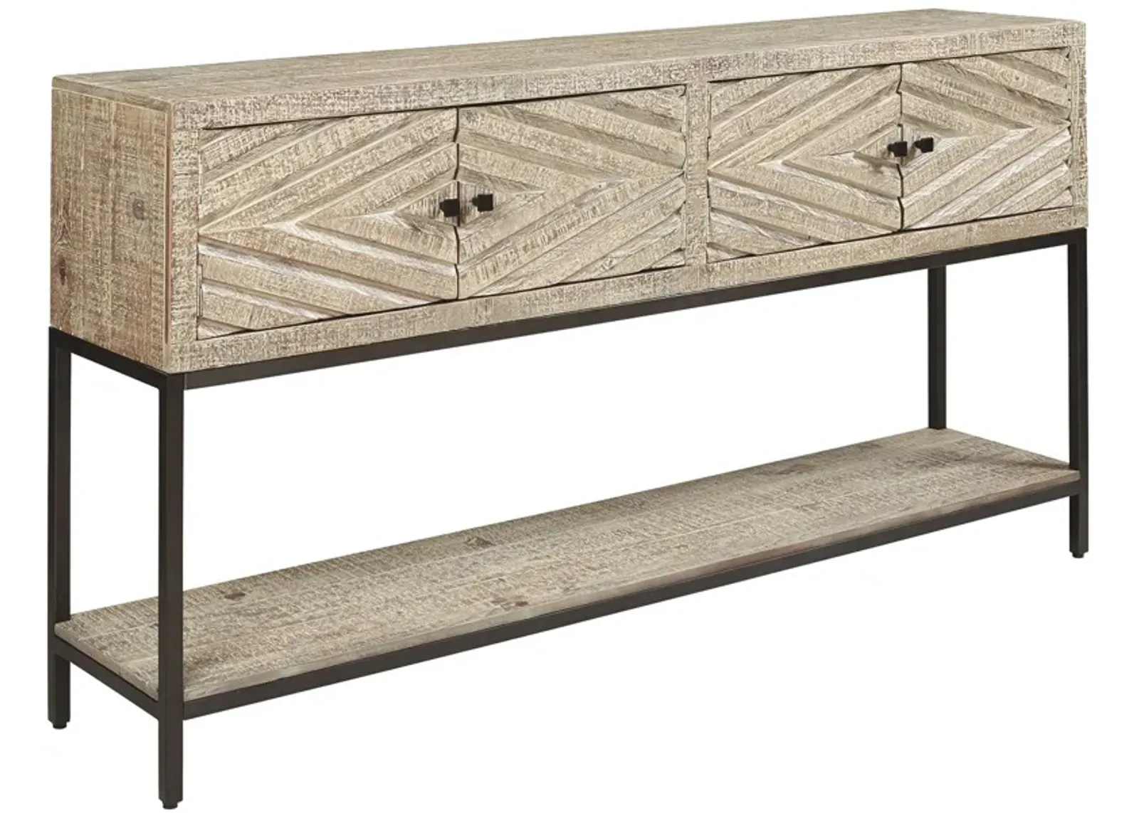 Roanley - Distressed White - Console Sofa Table