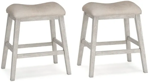 Skempton - White - Upholstered Stool (Set of 2)