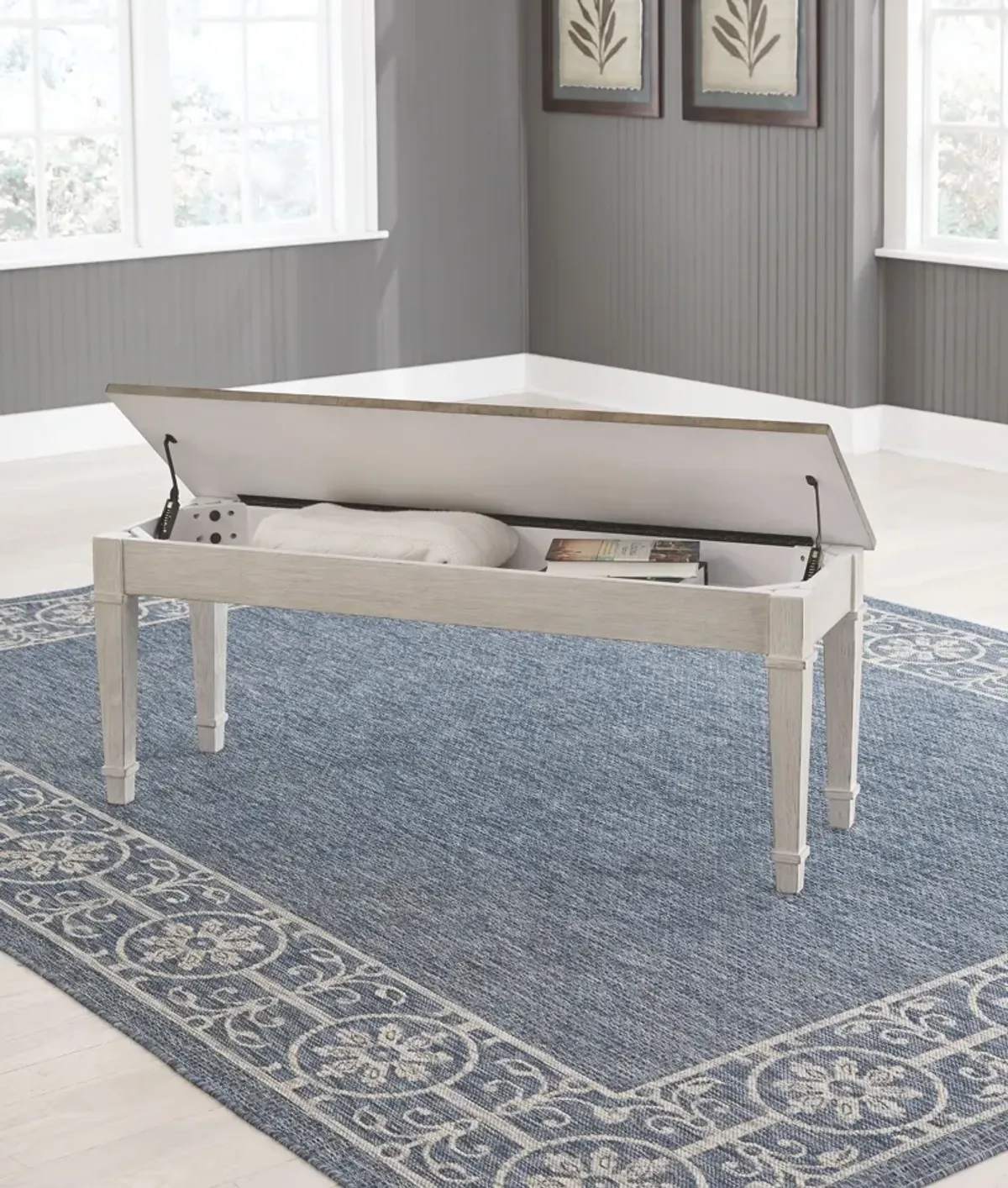 Skempton - White - Storage Bench