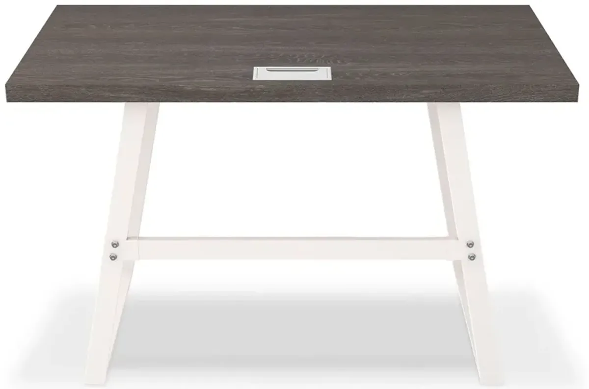 Dorrinson - White / Black / Gray - Home Office Desk