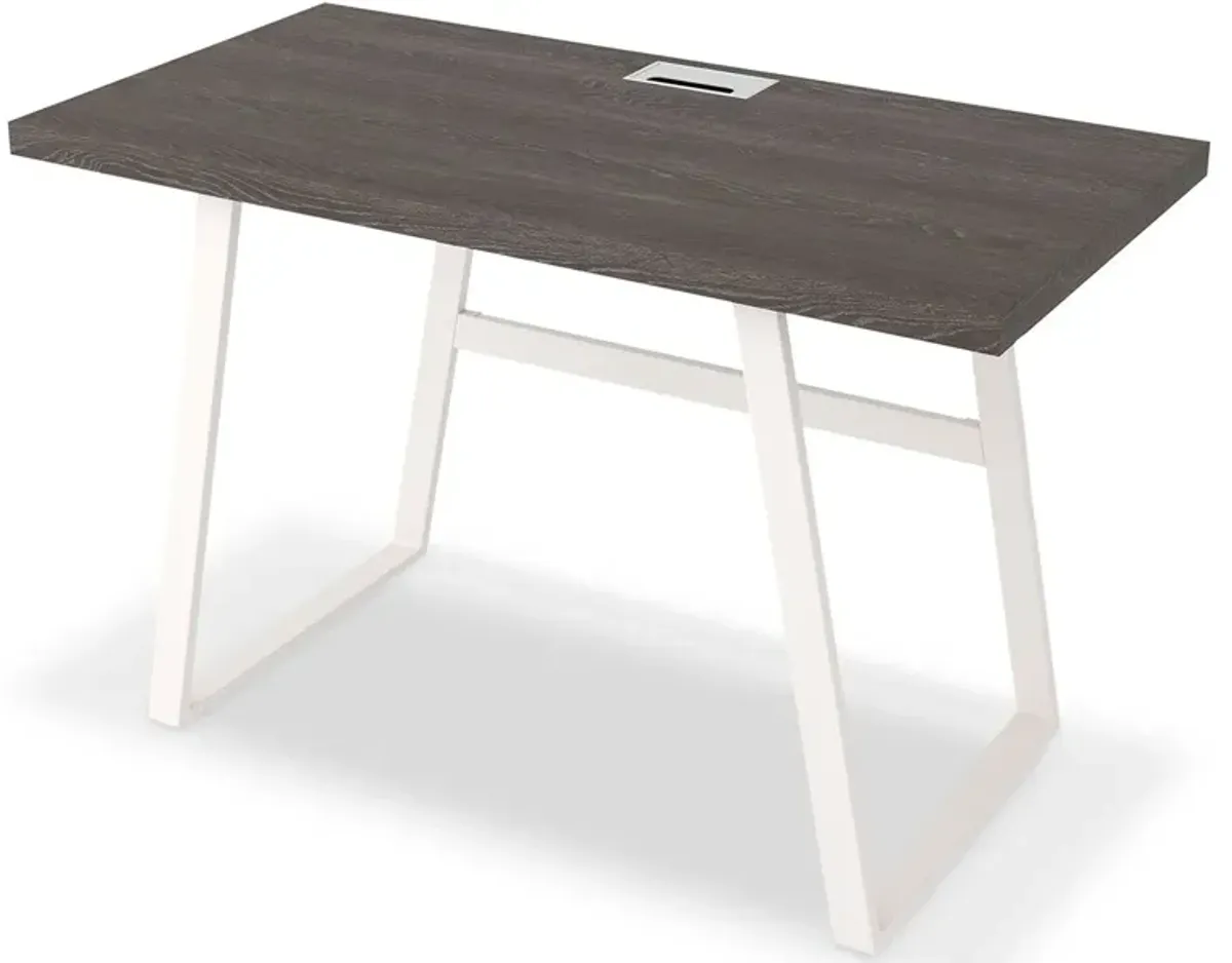 Dorrinson - White / Black / Gray - Home Office Desk